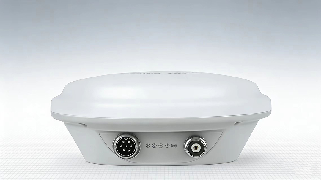 G27SH-AH multi-frequency GNSS RTK receiver showing industrial design and interface layout.